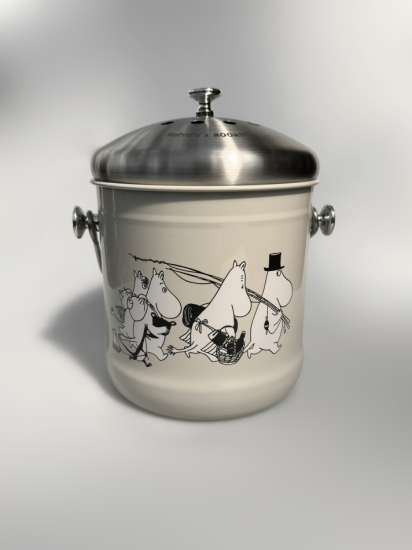 Mumin - hink för matuppsamling, Sand 4 liter -