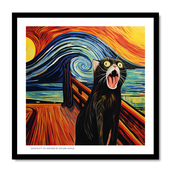 Inramad print (24X24 cm): Konstkatt 9 – Edvard Munch i gruppen Landshopping.se / Hem & Hantverk / Inredning / Tavlor & Posters hos Landshopping (10041_Print06)