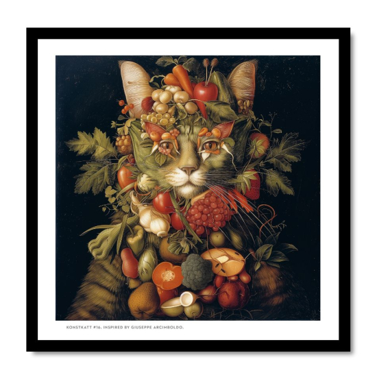Inramad print (24X24 cm): Konstkatt 16 – Giuseppe Arcimboldo i gruppen Landshopping.se / Hem & Hantverk / Inredning / Tavlor & Posters hos Landshopping (10041_Print09)
