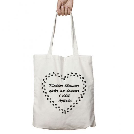 Tygväska: Katter lämnar spår av tassar i gruppen Landshopping.se / Kläder & Skor / Accessoarer / Väskor hos Landshopping (10041_T11)