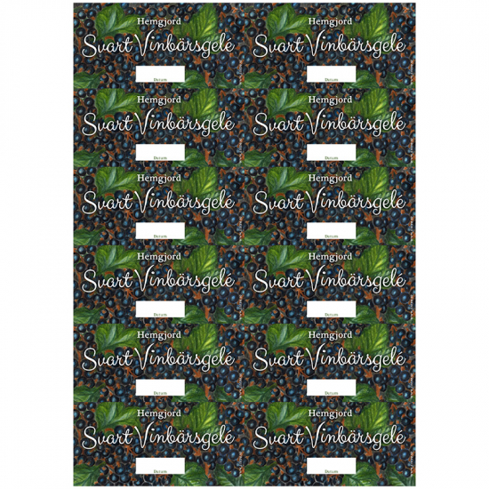 Burkettiketter Svartvinbärsgelé 1