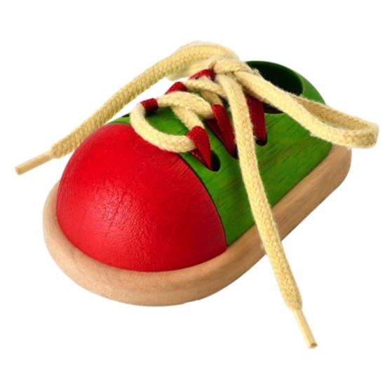 Snörsko - pedagogisk träleksak från Plantoys i gruppen Landshopping.se / Hem & Hantverk / Leksaker hos Landshopping (10093_2238)