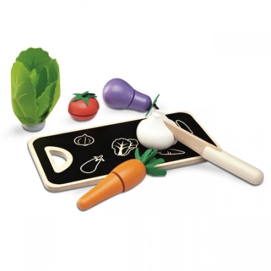 Leksaksmat av trä - Grönsaker med skärbräda och kniv - Wonderworld toys i gruppen Landshopping.se / Hem & Hantverk / Leksaker hos Landshopping (10093_2440)