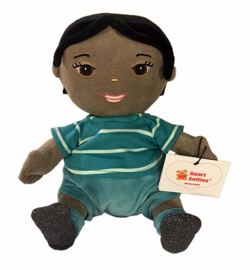 Ekologisk tygdocka Adam med mörk hud och hår i gruppen Landshopping.se / Hem & Hantverk / Leksaker hos Landshopping (10093_2816)