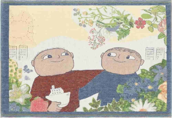 Ekologisk barnfilt Alfons Åberg & Mållgan - Goda vänner 1