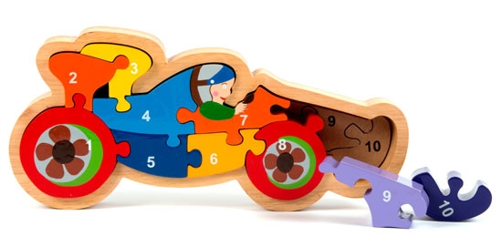 Räknepussel racerbil 1-10 i gruppen Landshopping.se / Hem & Hantverk / Leksaker hos Landshopping (10093_3791)