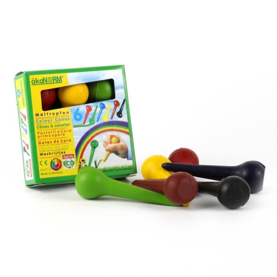 Ekologiska konformade barnkritor från Ökonorm 6-färger i gruppen Familjeshopping.se / Barn & Baby / Leksaker hos Landshopping (10093_3801)