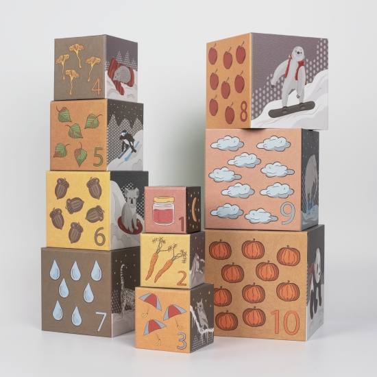 Stapeltorn med 10 kuber - De 4 årstiderna i gruppen Familjeshopping.se / Barn & Baby / Leksaker hos Landshopping (10093_3805)