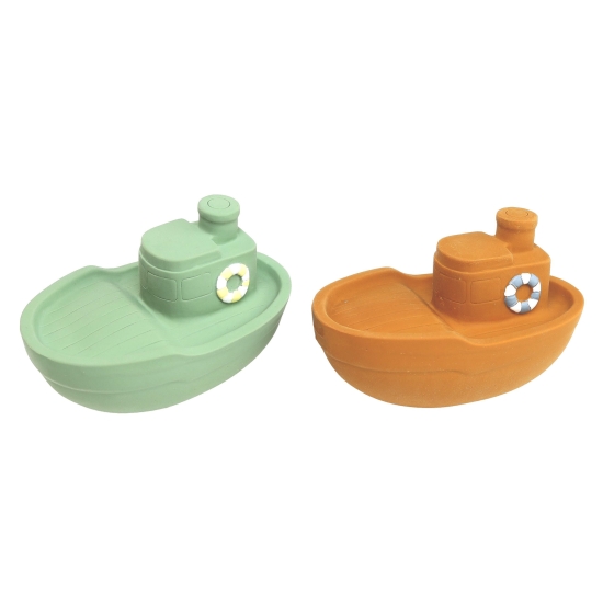 Båtar - badleksaker av naturgummi - 2 stycken i gruppen Familjeshopping.se / Barn & Baby / Leksaker hos Landshopping (10093_3882)