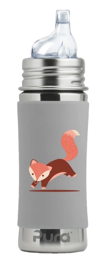 Pura pipflaska 325ml rostfritt stål med silikonhölje - fox i gruppen Familjeshopping.se / Barn & Baby / Baby hos Landshopping (10093_3916)
