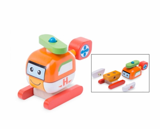 Bygg din leksakshelikopter - träleksak från Wonderworld toys 1