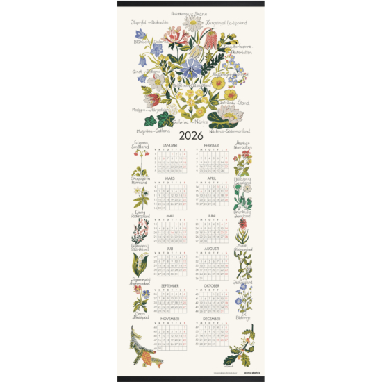 Landskapsblommor, kalender 2026 i gruppen Landshopping.se / Hem & Hantverk / Inredning / Dekoration hos Landshopping (10104_100494-0026)