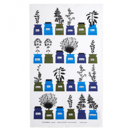 Persons kryddskåp, kökshandduk, blå 1