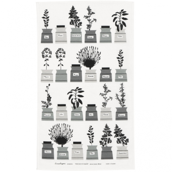 Persons kryddskåp, kökshandduk, gröngrå i gruppen Landshopping.se / Kök & Matlagning hos Landshopping (10104_100552-0035)