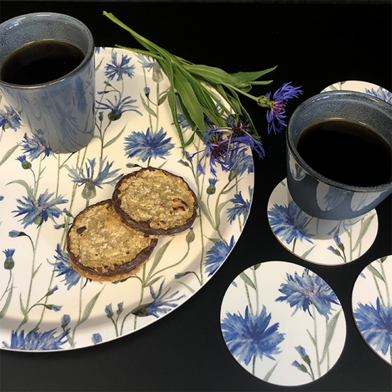 Glasunderlägg, Blåklint 9 cm i gruppen Landshopping.se / Kök & Matlagning / Dukning & Servering / Brickor, Fat & Skålar hos Landshopping (10155_12077)