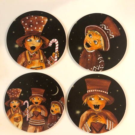 Glasunderlägg, Pepparkakeland i gruppen Landshopping.se / Kök & Matlagning / Dukning & Servering / Gryt & Glasunderlägg hos Landshopping (10155_12103)