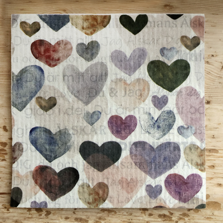 Disktrasa, Hjärtlig vit, 19,5x19,5 cm i gruppen Landshopping.se / Kök & Matlagning / Kökstextilier / Disktrasor hos Landshopping (10155_12108)