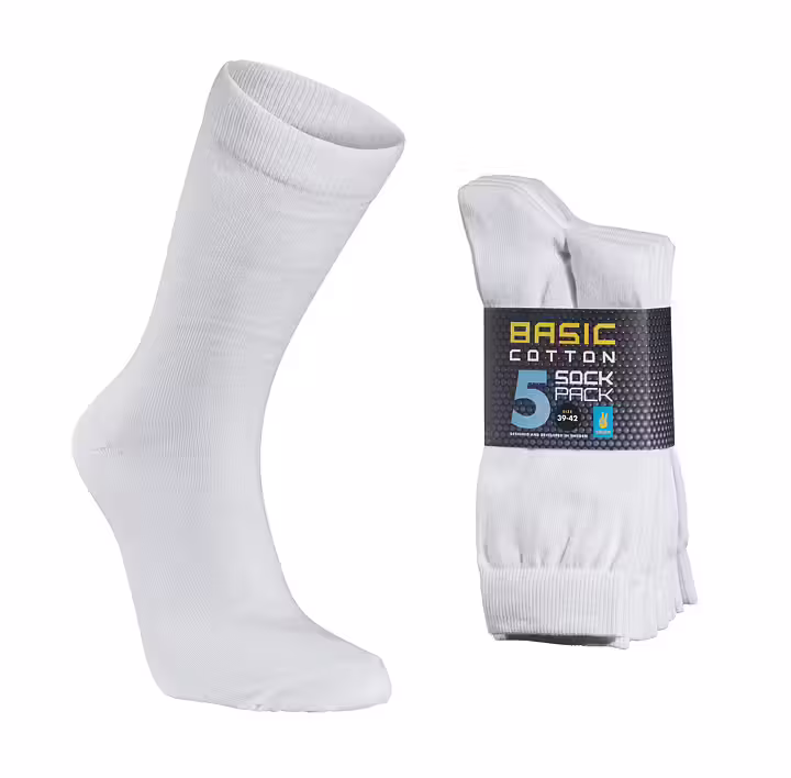 2 st 5-pack Seger sockar  vita i gruppen Landshopping.se / Kläder & Skor / Strumpor  hos Landshopping (10193_2550)