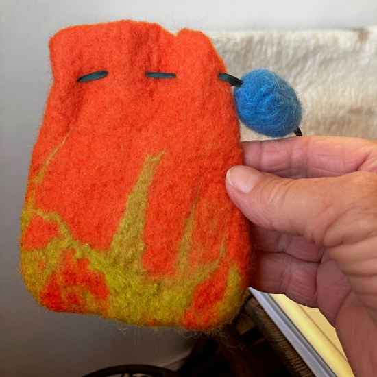 Liten förvaringspåse i ull i gruppen Landshopping.se / Hem & Hantverk / Hantverk hos Landshopping (10229_2025pseorange)