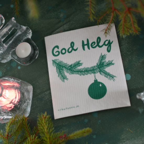 disktrasa GOD HELG grön i gruppen Landshopping.se / Kök & Matlagning / Kökstextilier / Kökshanddukar hos Landshopping (10254_01172028017)