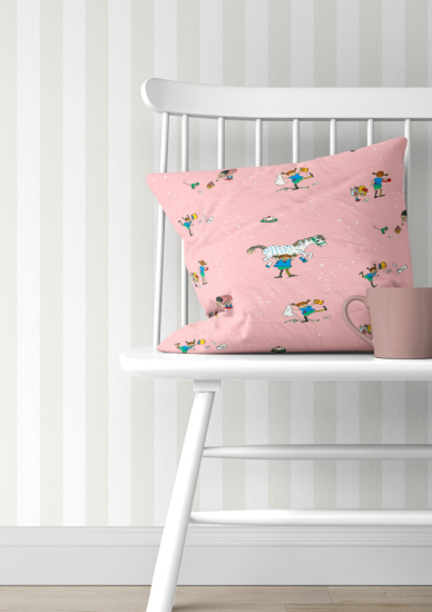 Pippi Med Vänner kuddfodral 47x47 i gruppen Landshopping.se / Hem & Hantverk / Inredning / Kuddar & Kuddfodral hos Landshopping (10289_3283-62-01-13)