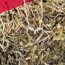 Hjärta i silver - Lilla