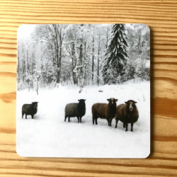 Glasunderlägg med värmlandsfår