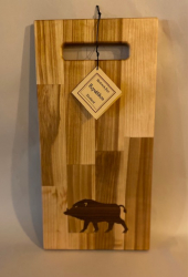 Skär/Uppläggningsbräda i oljad Björk, Vildsvin