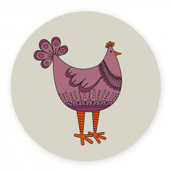 Grytunderlägg Höna Rosa