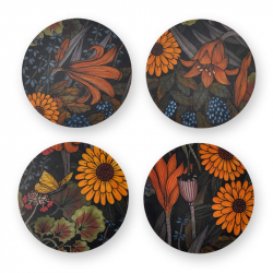 Glasunderlägg Ringblomsdans