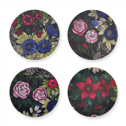 Glasunderlägg Old Flowers original