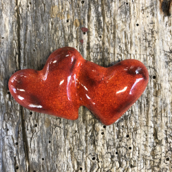 Dubbelhjärta med magnet