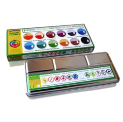 12 vattenfärger av naturliga ingredienser