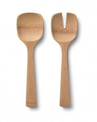 Korta salladsbestick i bambu