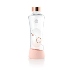 EQUA vattenflaska glas 550ml Metallic Rose Gold