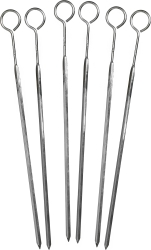 Grillspett av rostfritt stål 25 cm, 6 st