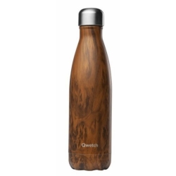 Isolerad vattenflaska sv stål 500 ml Wood trämönstrad - Qwetch