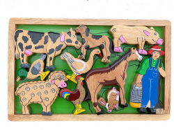 Trädjur från bondgården - rättvist tillverkade