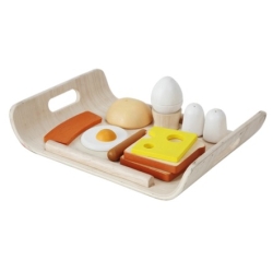 Frukost på sängen - leksaksmat av trä från Plantoys