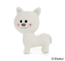 Katt av naturgummi babyleksak