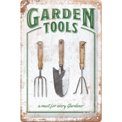 Metallskylt - Garden Tools