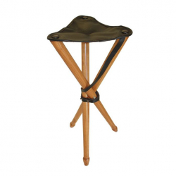 Trebenstol med lädersits 70 cm