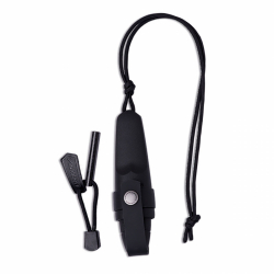 Eldris med tändstålskit Svart