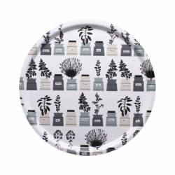 Persons kryddskåp, bricka, gröngrå, 38cm