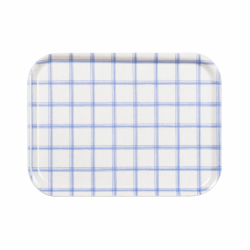 Kristina, bricka, vitblå, 27x20cm