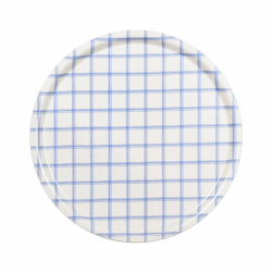 Kristina, bricka, vitblå, 38cm