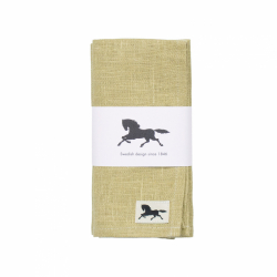 Linne, servett, ljus oliv, 32x32cm (2-pack)