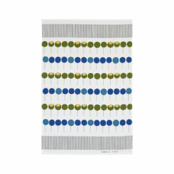 Pinnebär, kökshandduk, blågrön