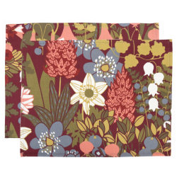 Skogen, bordstablett, vinröd, 45x34cm 2-pack