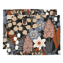 Skogen, bordstablett, blå brun, 45x34cm 2-pack